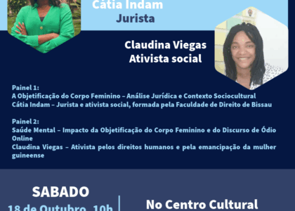Thumbnail for the post titled: Duas Palestras — Saúde Mental e Objetificação do Corpo Feminino, sábado 18 de outubro